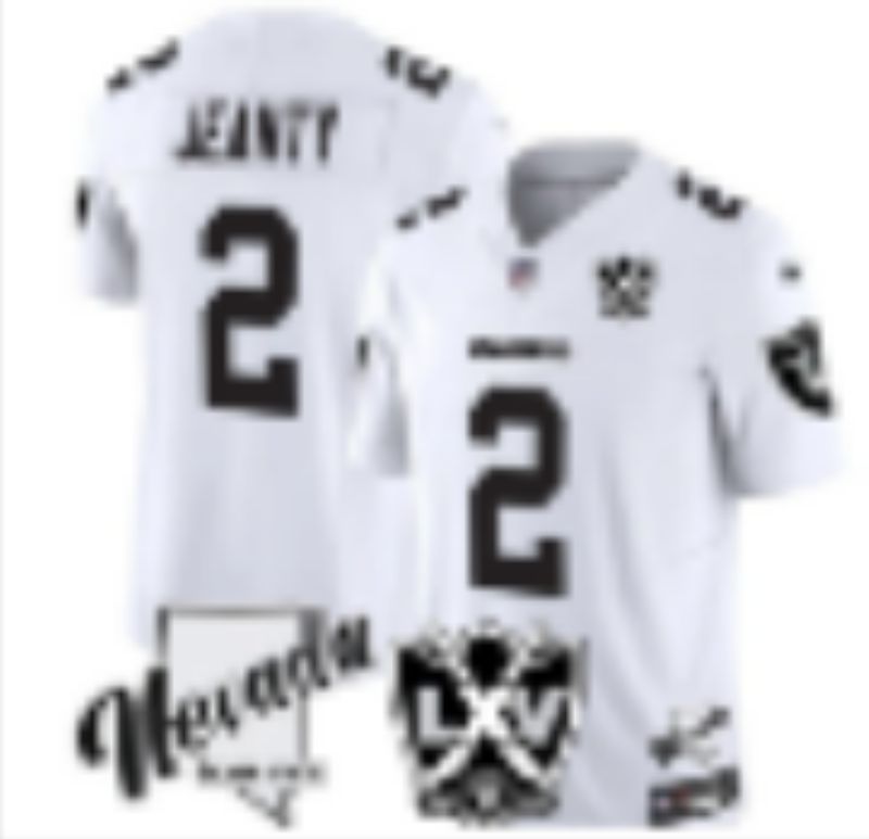 Men 2025 Oakland Raiders #2 Jeanty White Retro Third Generation Nike Limited NFL Jersey style 03->oakland raiders->NFL Jersey